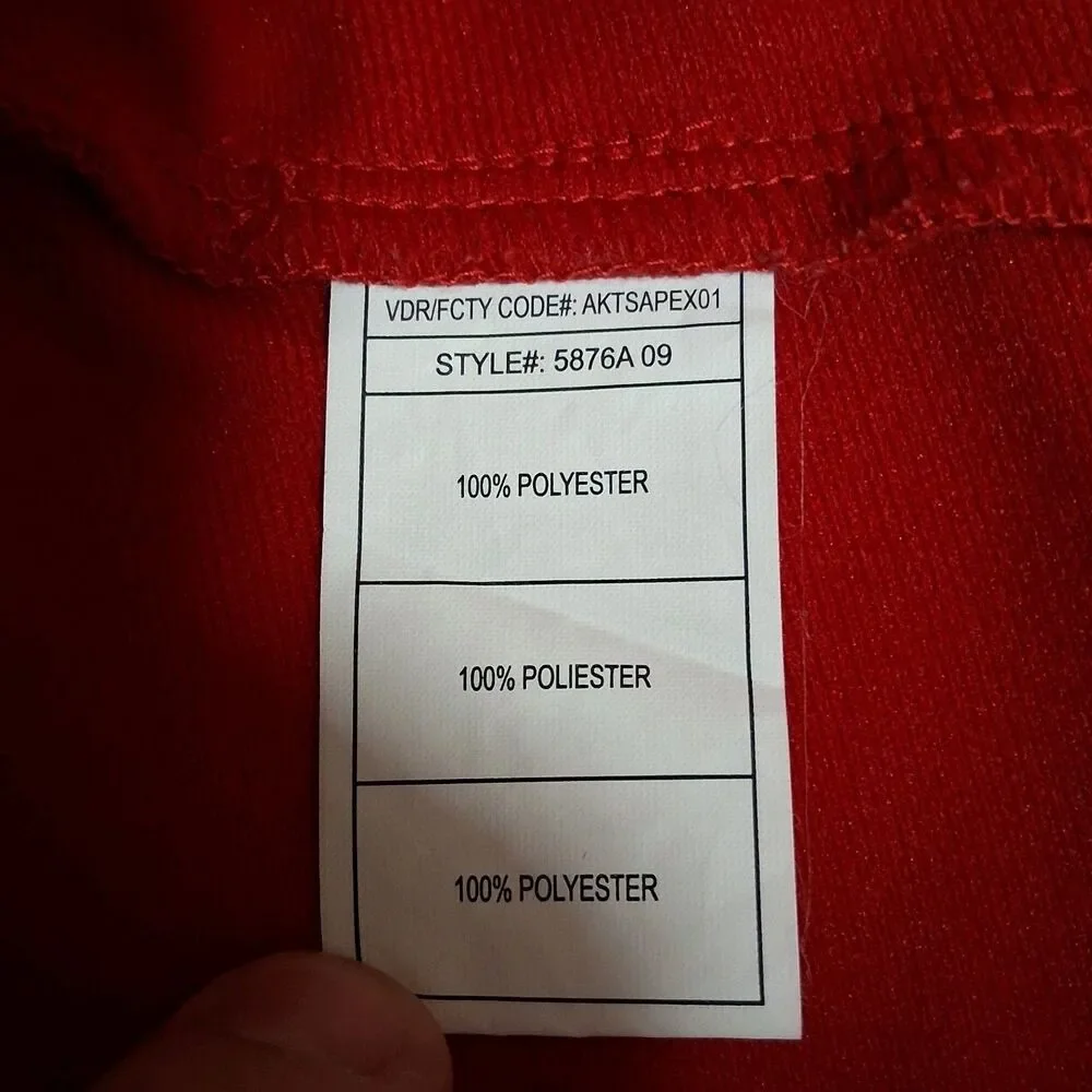 Adidas Nebraska Cornhuskers Track Jacket Men's Large Red Full Zip